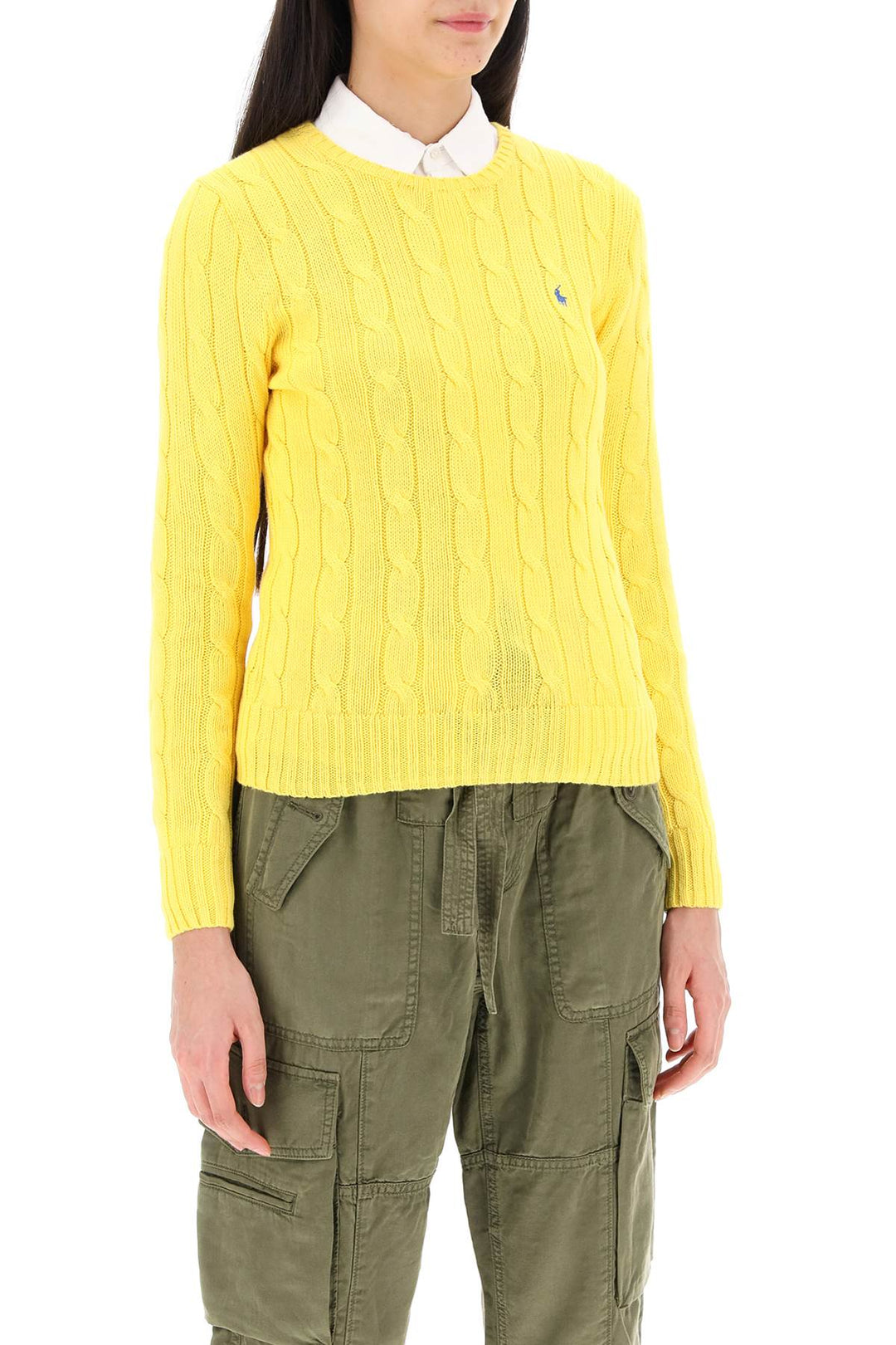 Cable Knit Cotton Sweater - Polo Ralph Lauren - Women