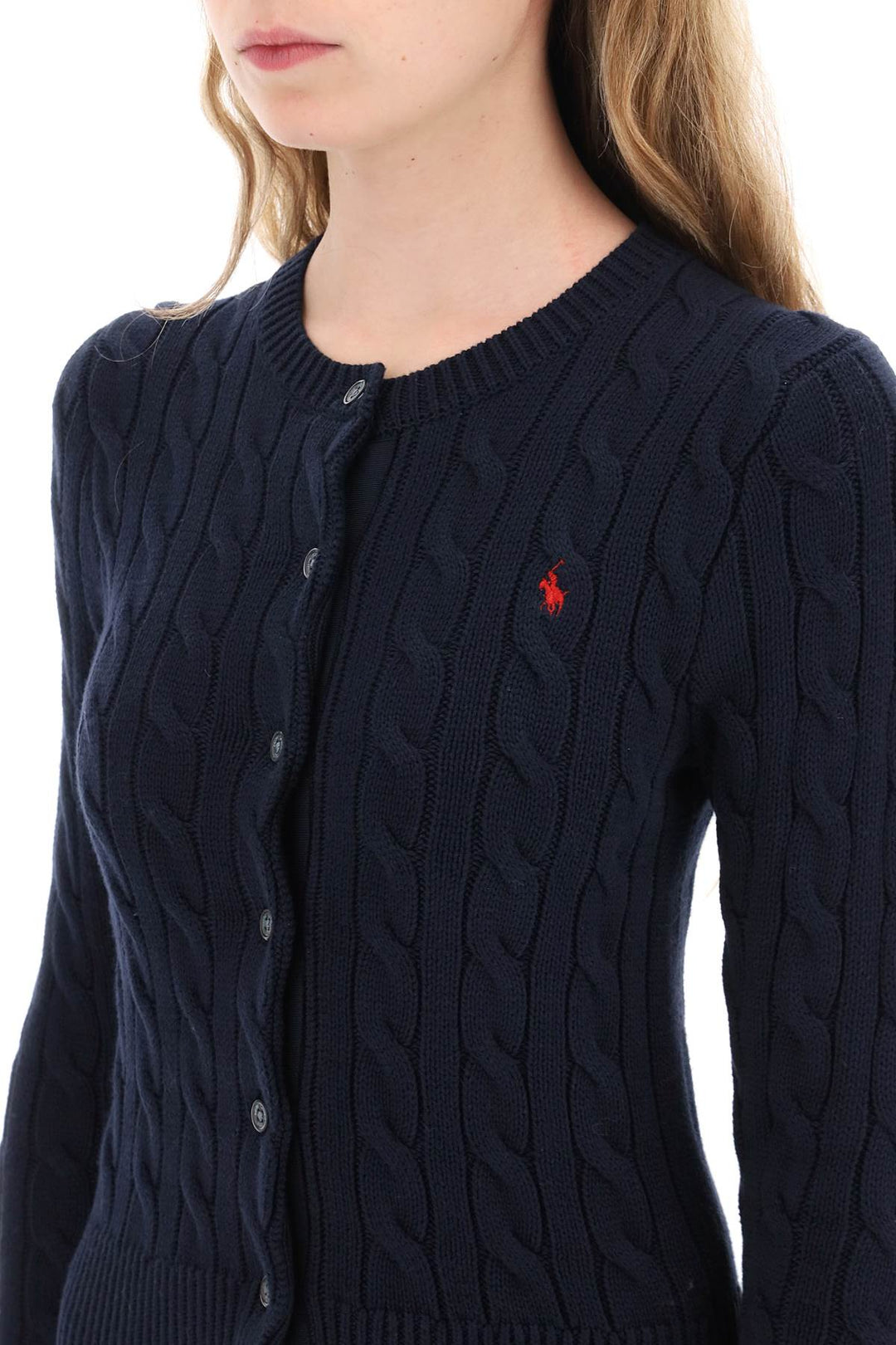 Cable Knit Cotton Cardigan - Polo Ralph Lauren - Women