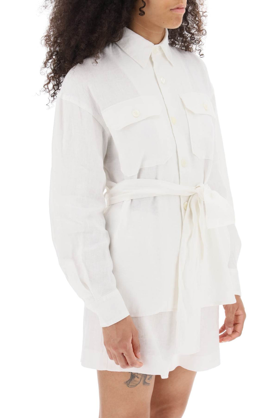 Belted Linen Shirt - Polo Ralph Lauren - Women