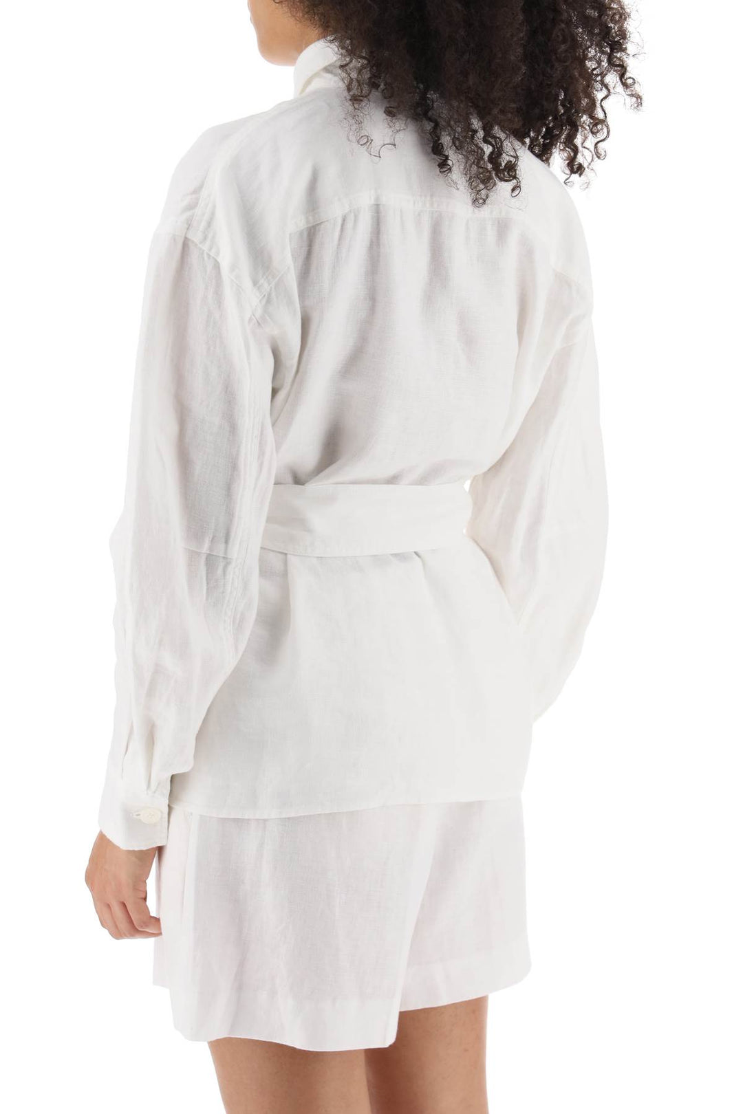 Belted Linen Shirt - Polo Ralph Lauren - Women