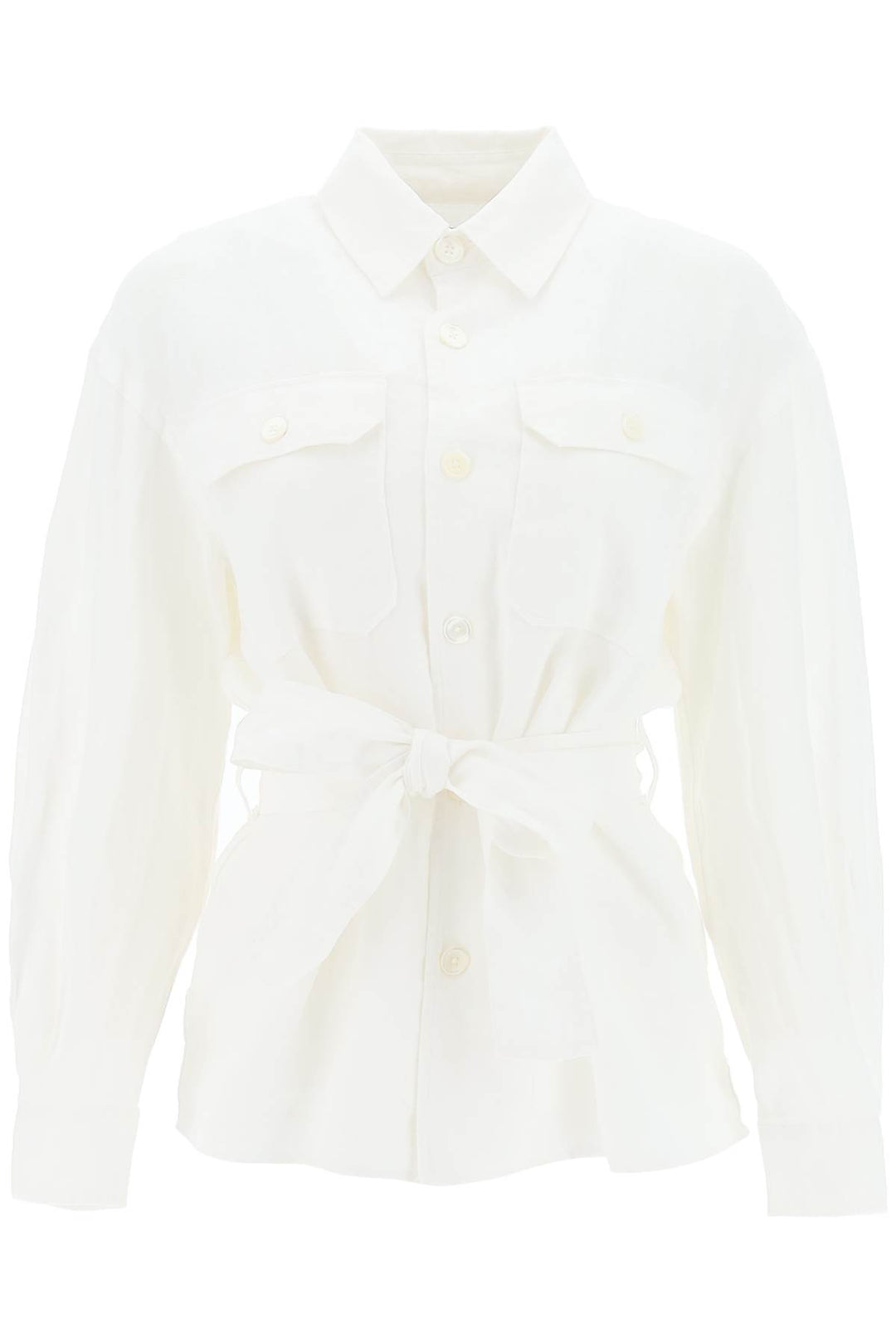 Belted Linen Shirt - Polo Ralph Lauren - Women