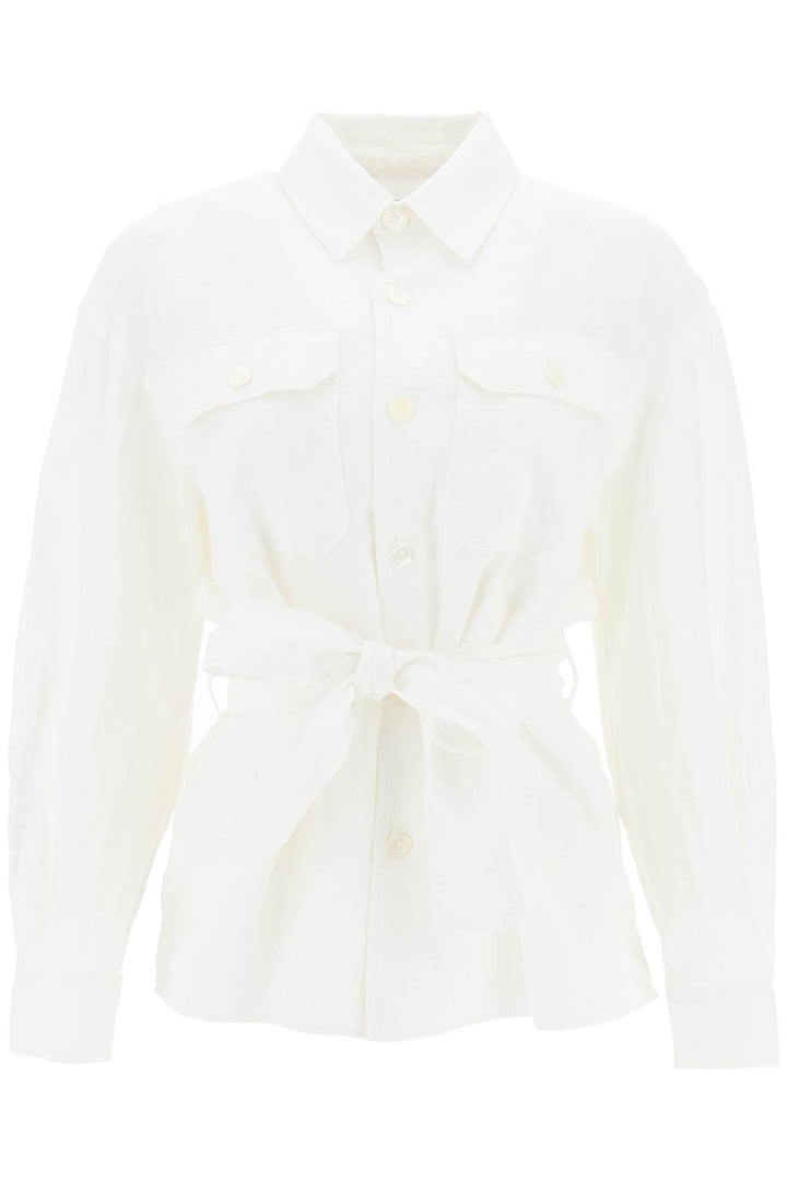 Belted Linen Shirt - Polo Ralph Lauren - Women