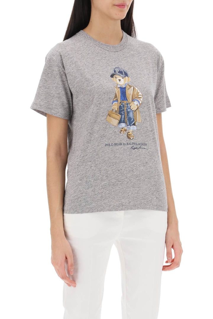 Polo Bear Melange Effect T Shirt - Polo Ralph Lauren - Women