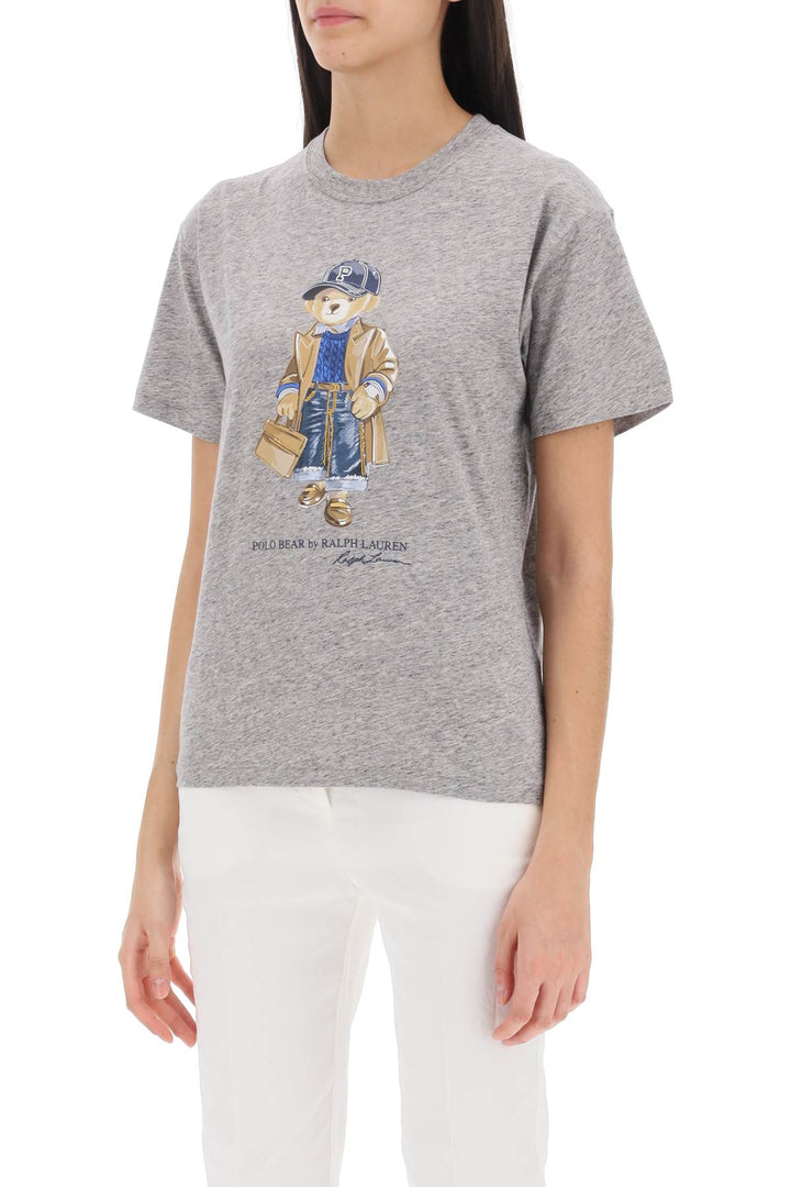 Polo Bear Melange Effect T Shirt - Polo Ralph Lauren - Women