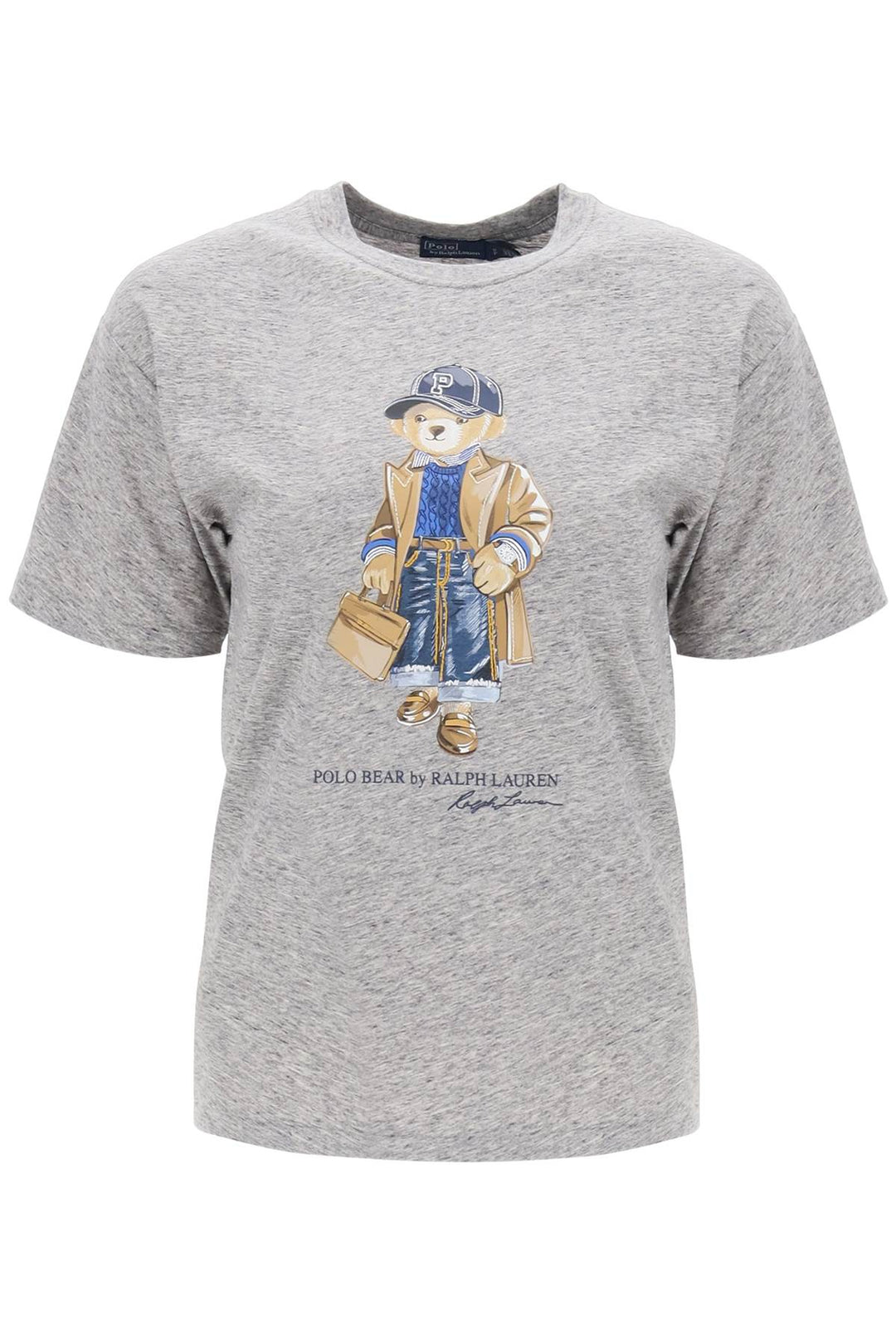 Polo Bear Melange Effect T Shirt - Polo Ralph Lauren - Women