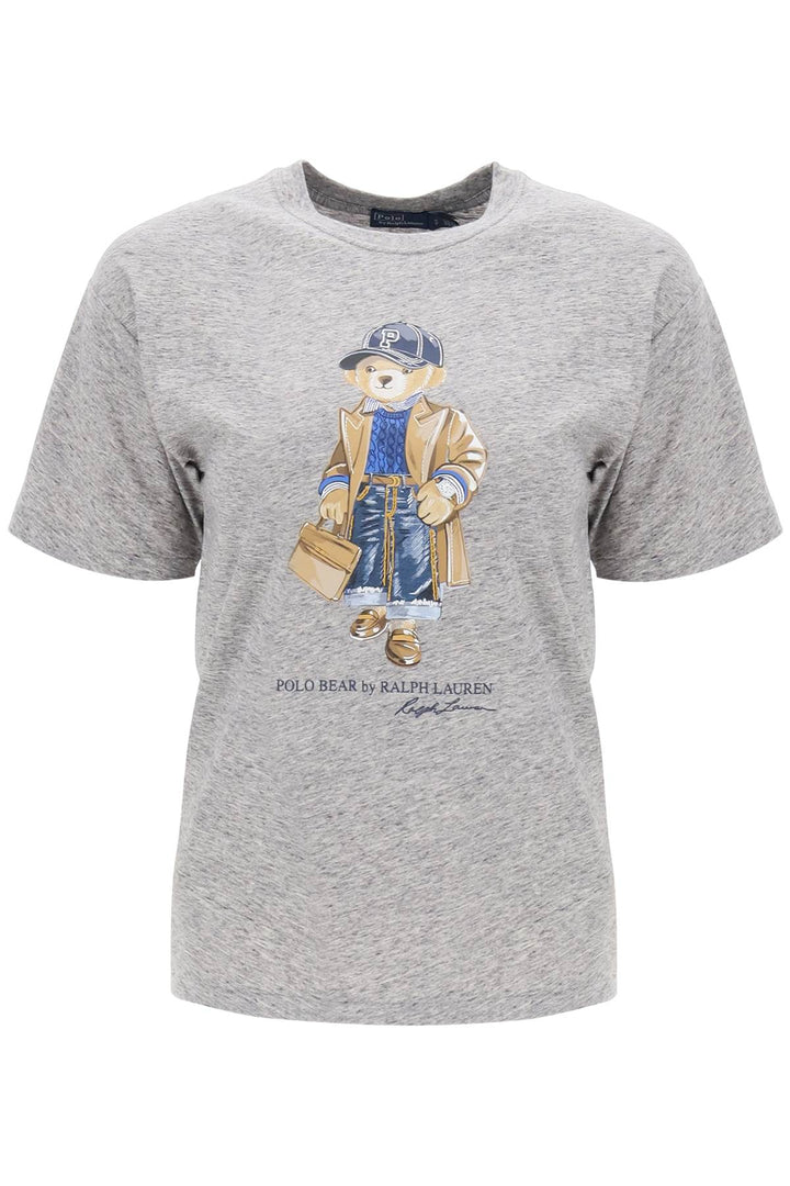 Polo Bear Melange Effect T Shirt - Polo Ralph Lauren - Women