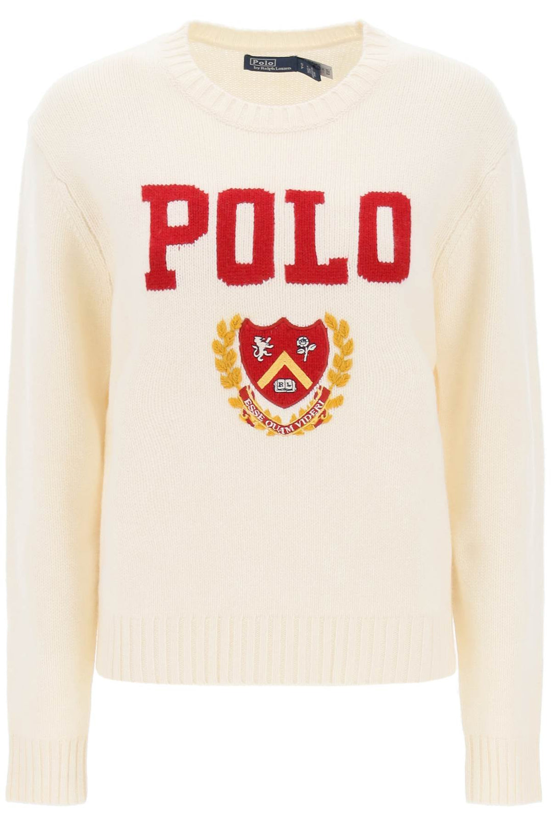 Sweater With Embroidered Crest - Polo Ralph Lauren - Women