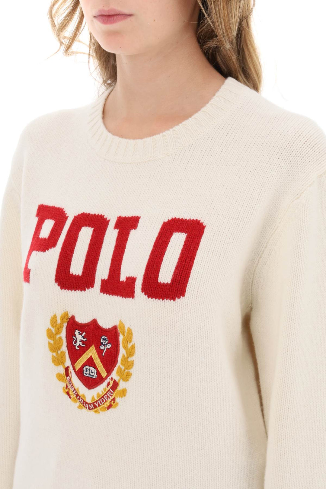 Sweater With Embroidered Crest - Polo Ralph Lauren - Women