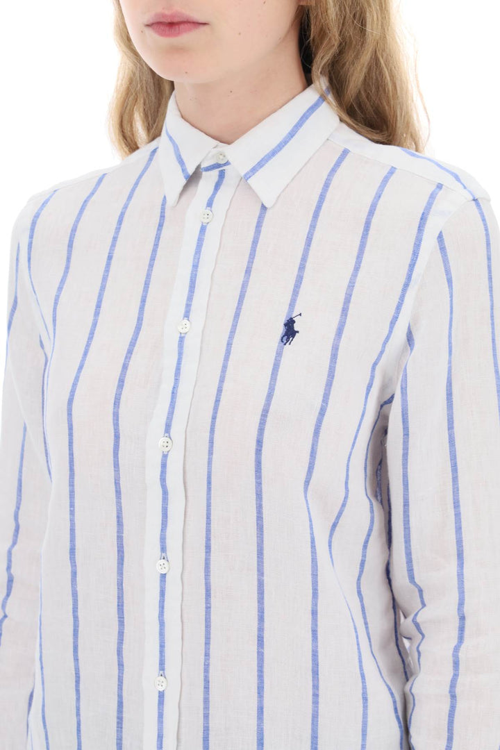 Striped Linen Shirt - Polo Ralph Lauren - Women