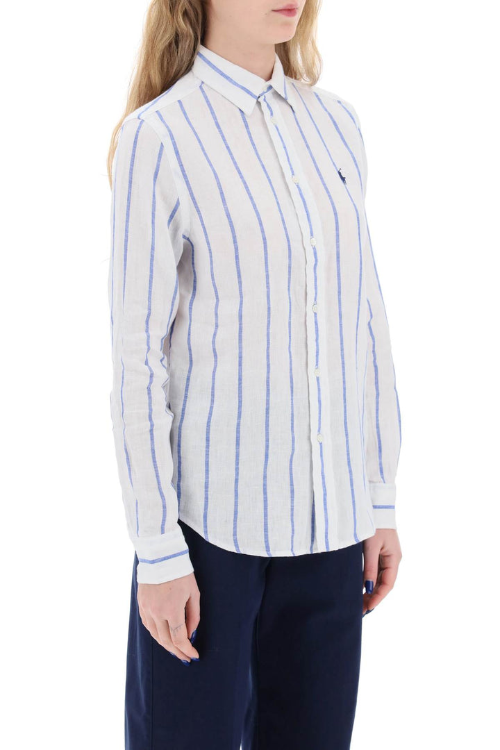 Striped Linen Shirt - Polo Ralph Lauren - Women