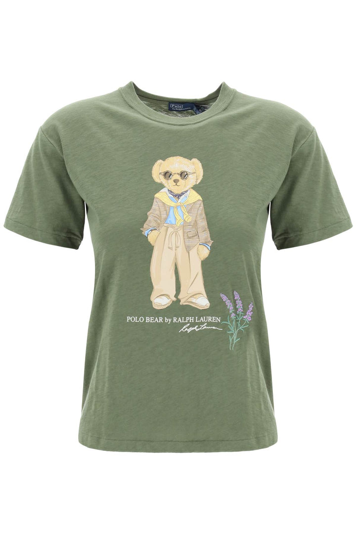 Slub Cotton Polo Bear T Shirt - Polo Ralph Lauren - Women