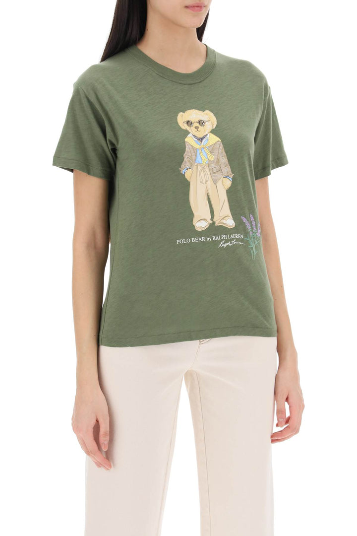 Slub Cotton Polo Bear T Shirt - Polo Ralph Lauren - Women