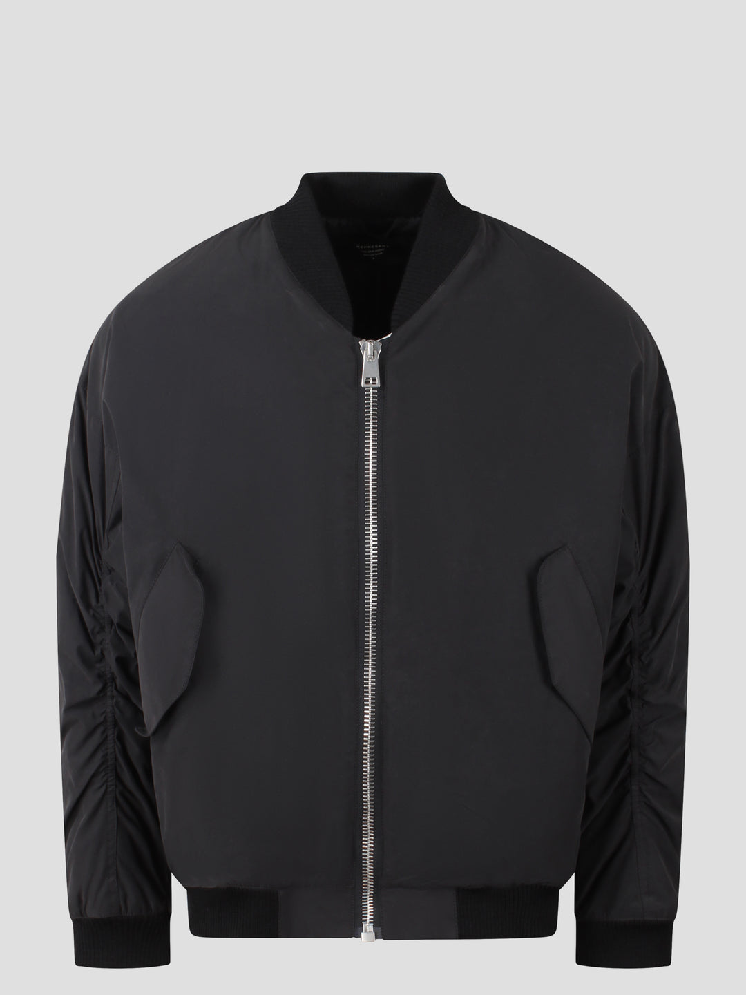 Coated nylon bomber jacket