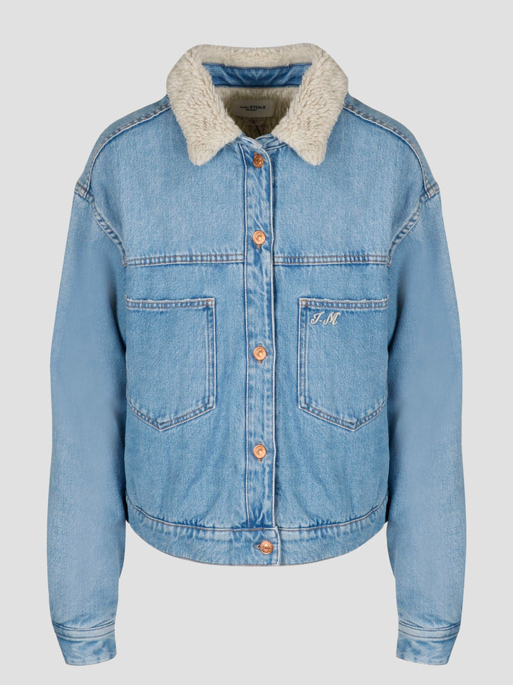 Denim shearling jacket