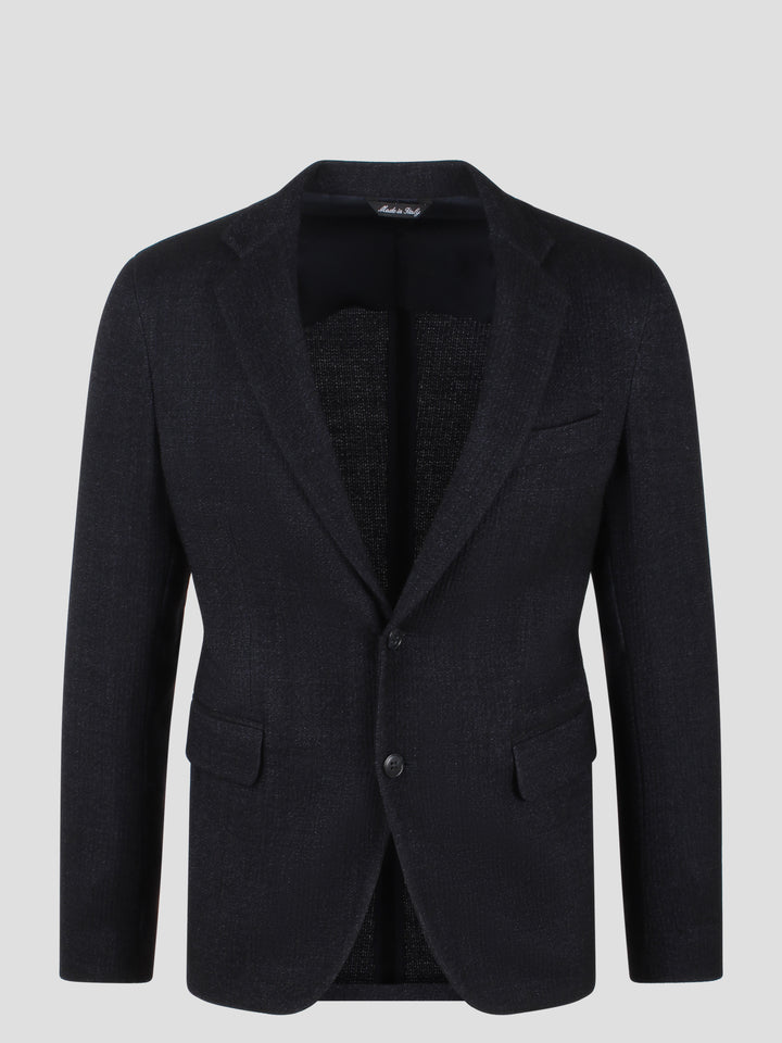 Viscose knit single breasted blazer