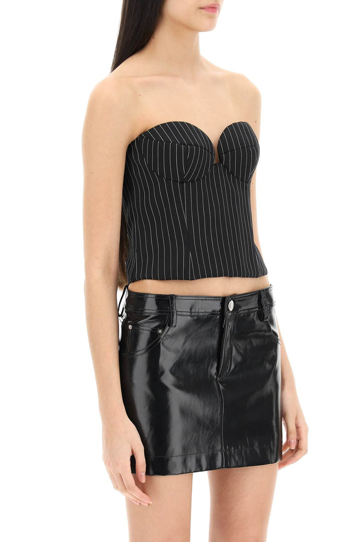 Pinstripe Cropped Bustier Top - Magda Butrym - Women