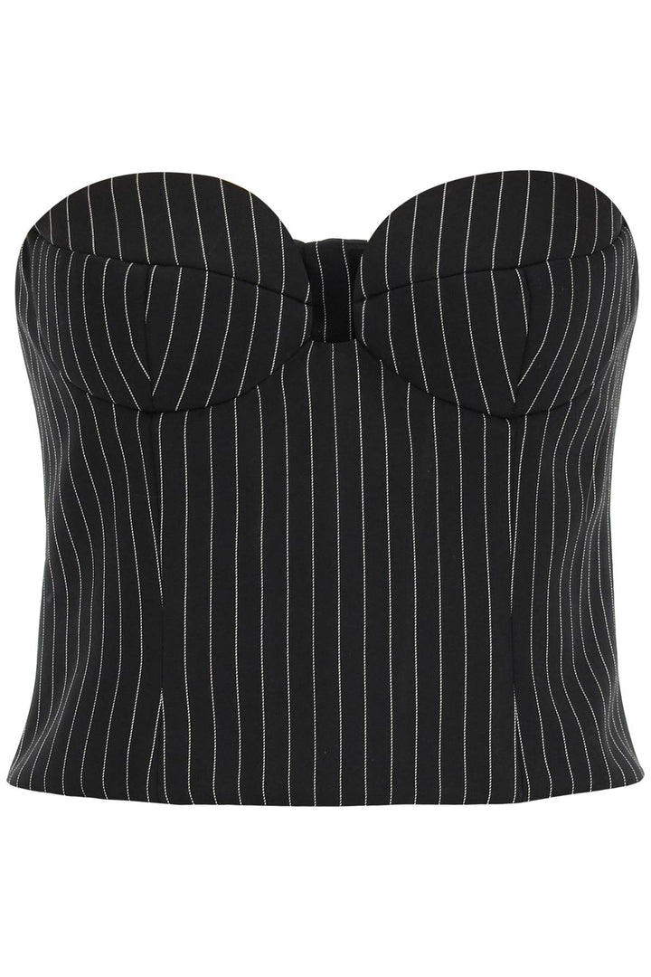 Pinstripe Cropped Bustier Top - Magda Butrym - Women