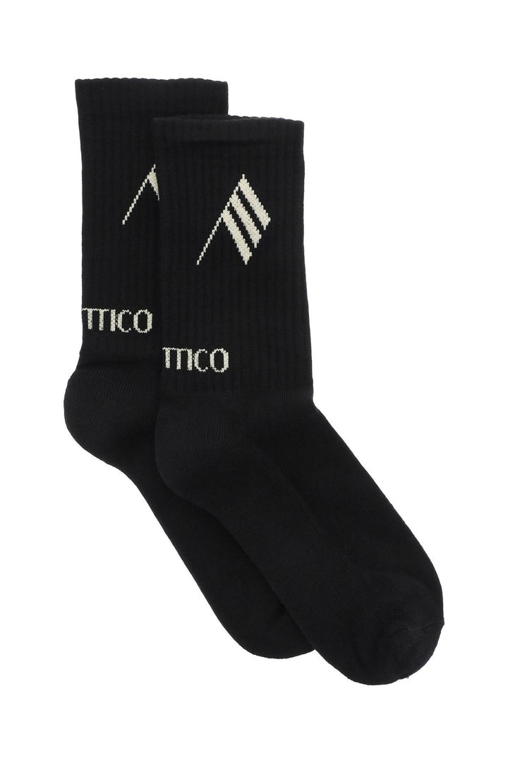 Logo Shorts Sports Socks - The Attico - Women