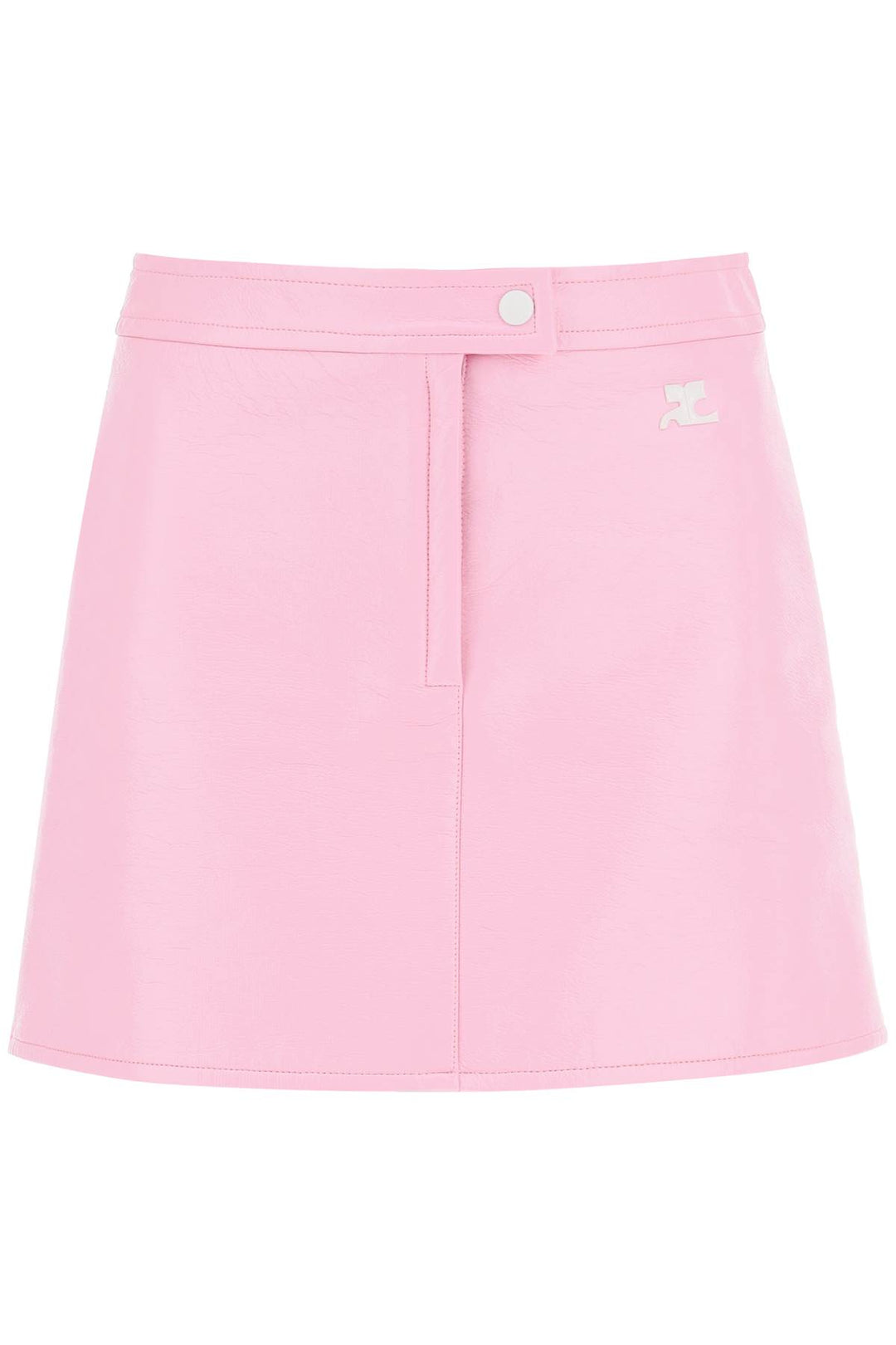 Coated Cotton Mini Skirt - Courreges - Women