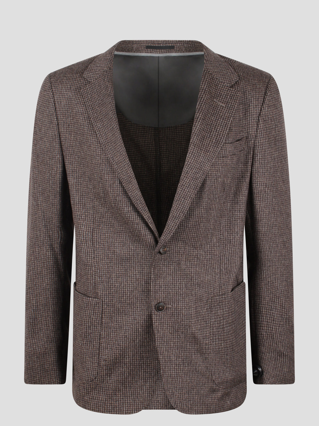 Houndstooth wool blend blazer