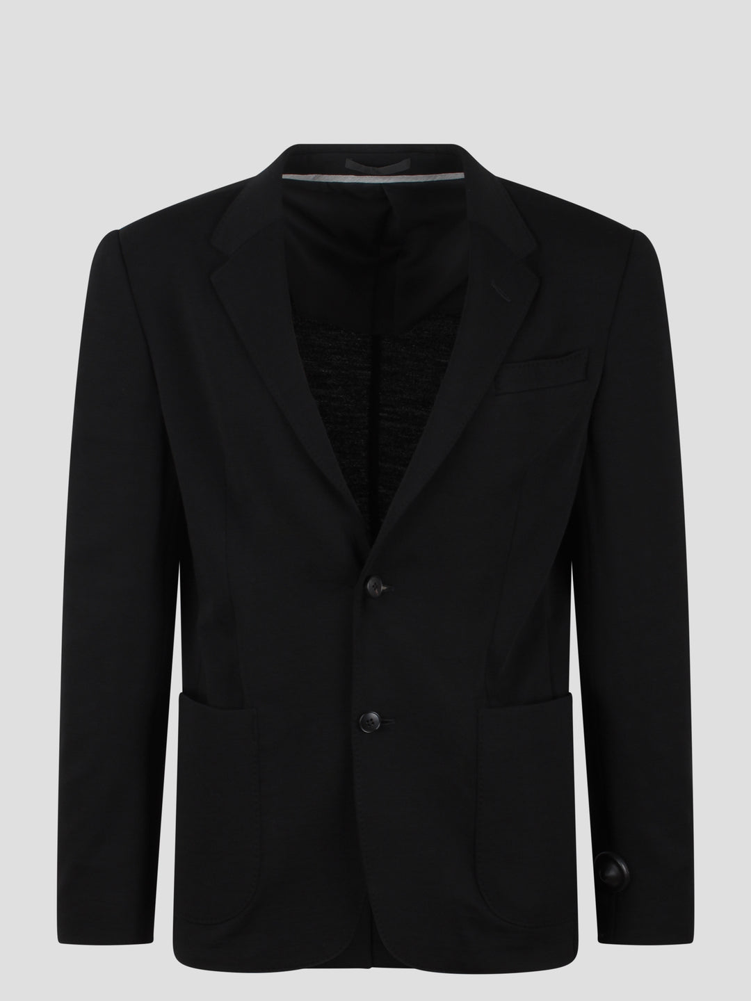 Wool jersey single-breasted blazer