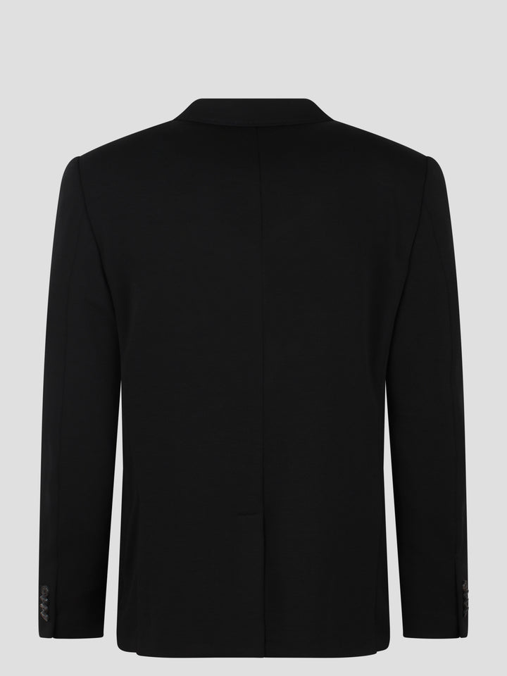 Wool jersey single-breasted blazer