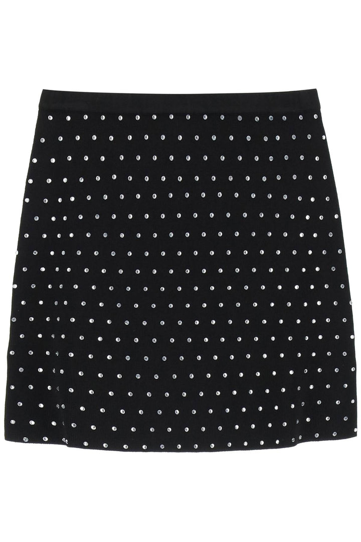 Rhinestone Knitted Mini Skirt - Giuseppe Di Morabito - Women