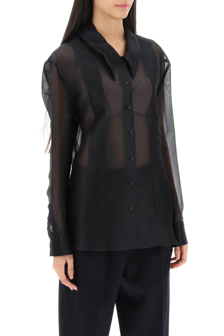 Nori Shirt In Silk Organza - Khaite - Women