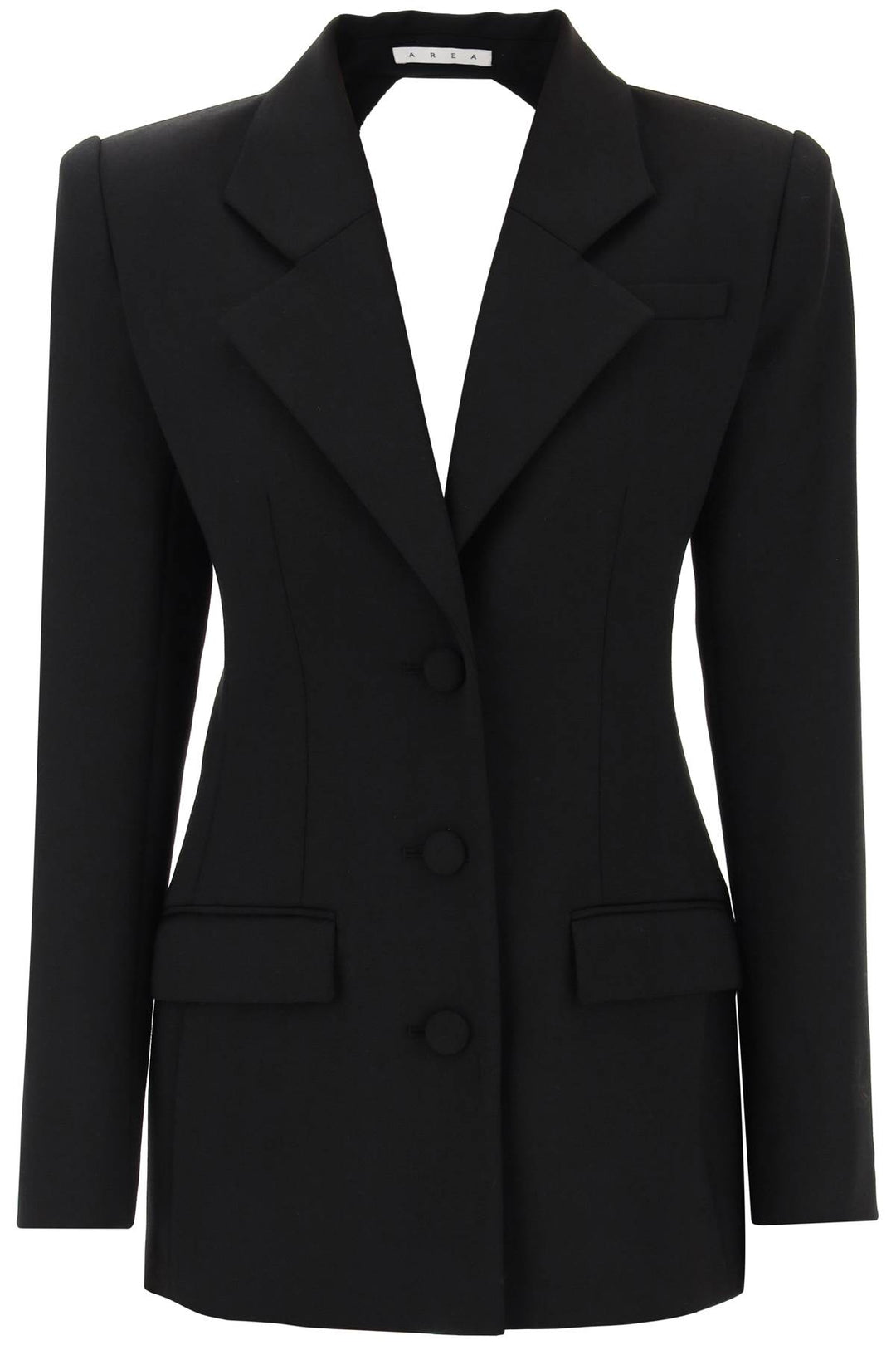 Blazer Dress With Cut Out And Crystals - Area - Women