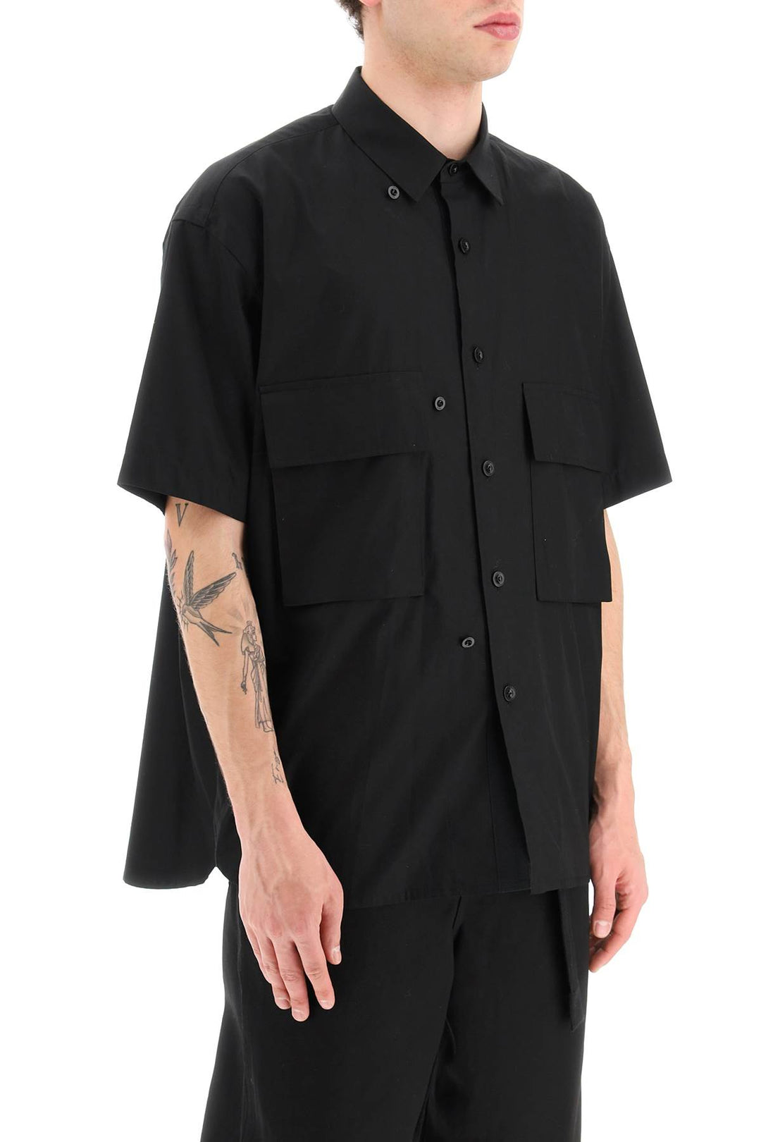 Short Sleeved Poplin Shirt - Sacai - Men