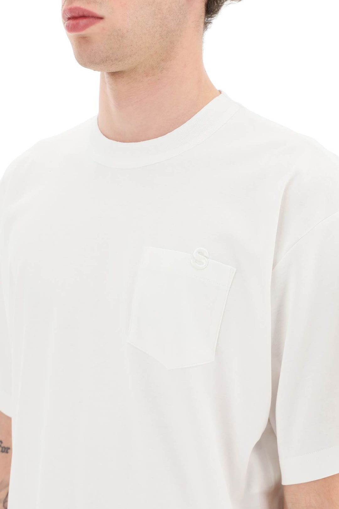 Oversized T Shirt With Chest Pocket - Sacai - Men