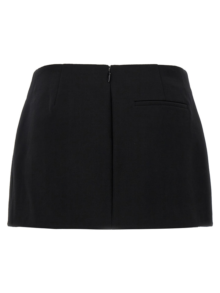 Embroidered Butterfly Mini Skirts Black