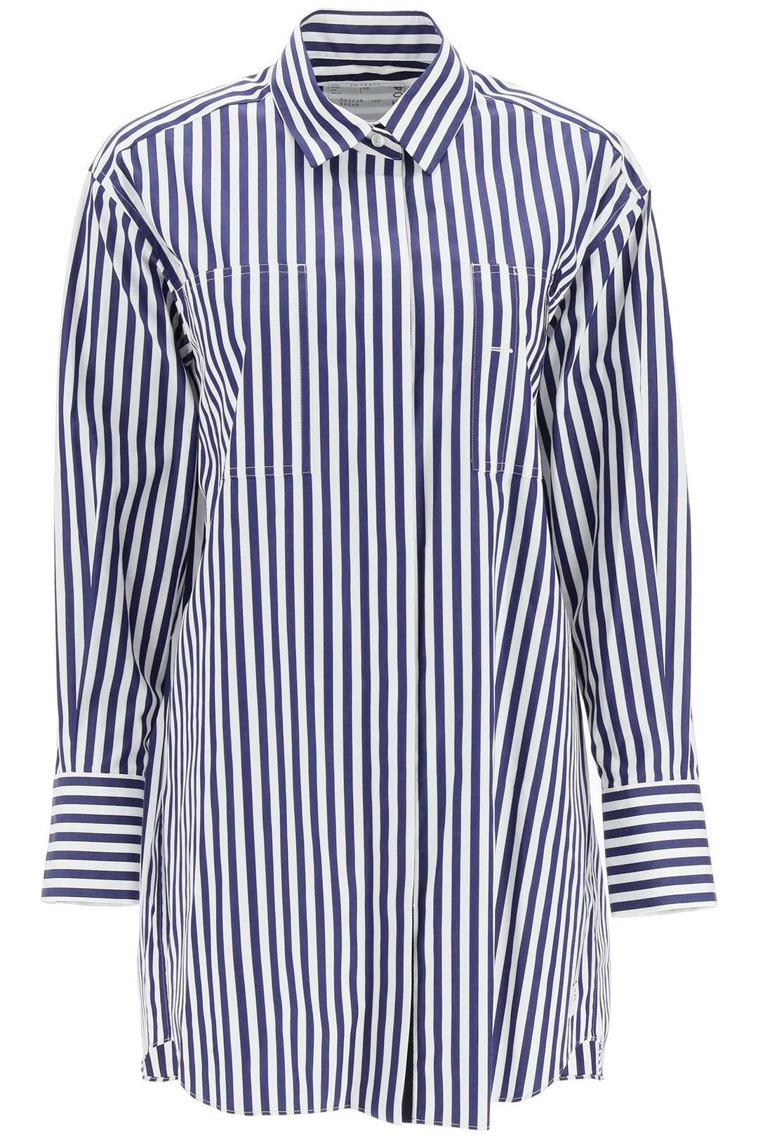 Striped Cotton Poplin Shirt - Sacai - Women