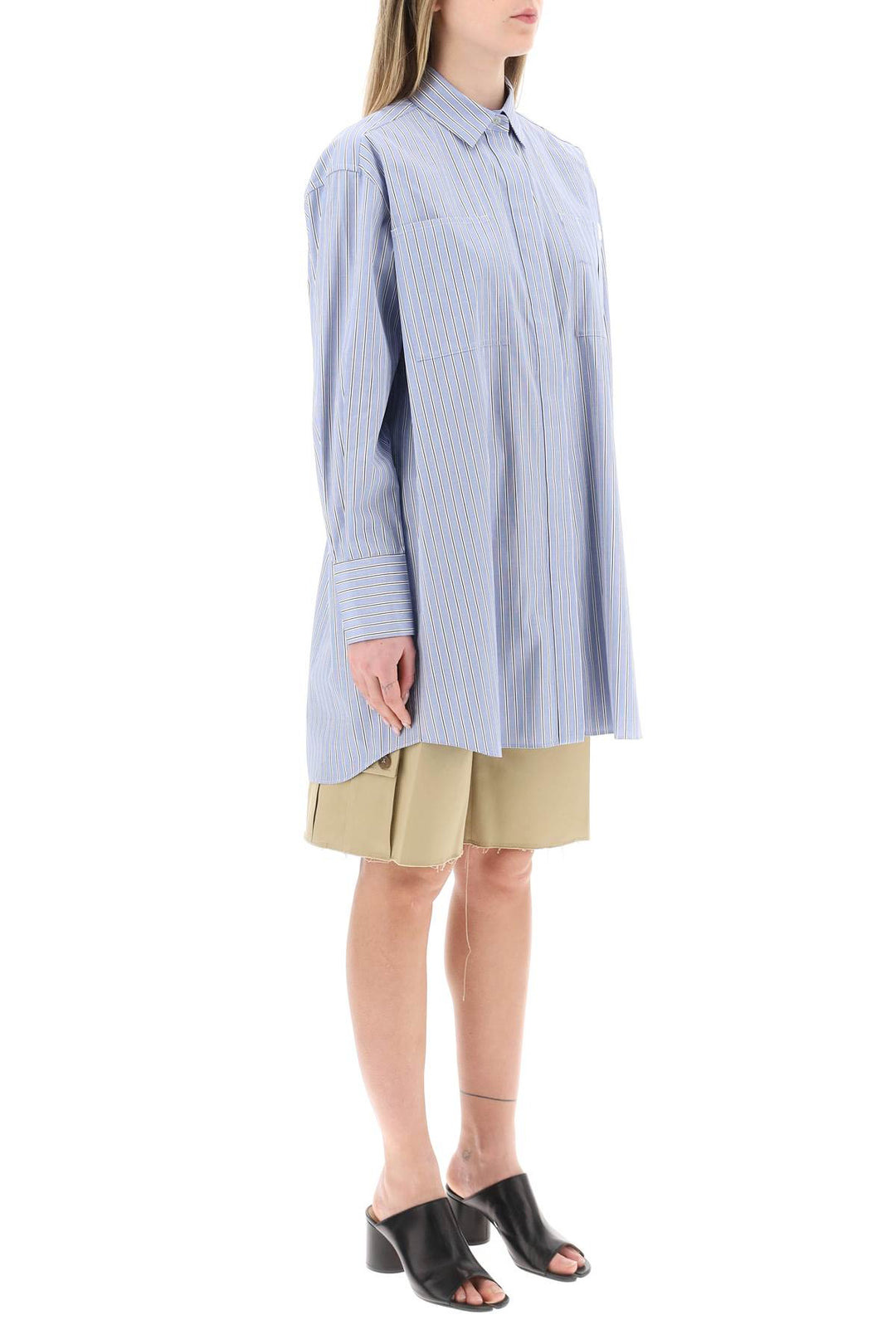 Striped Cotton Poplin Shirt - Sacai - Women