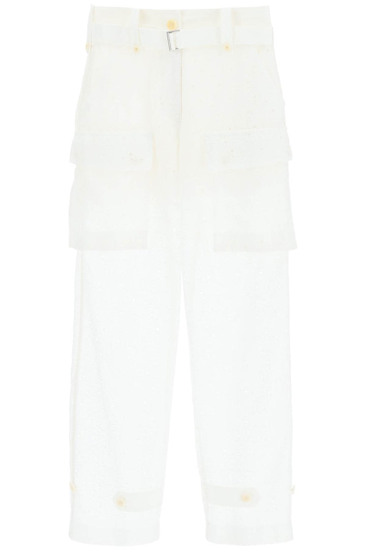 Monogram Lace Cargo Pants - Sacai - Women