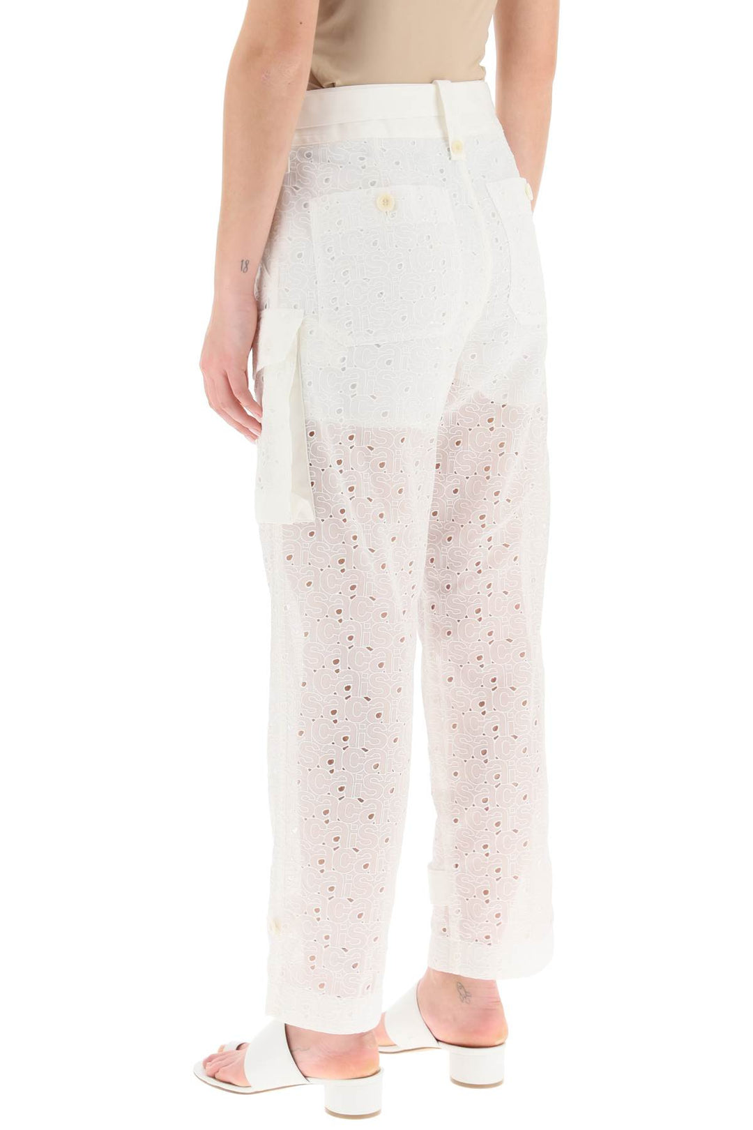 Monogram Lace Cargo Pants - Sacai - Women