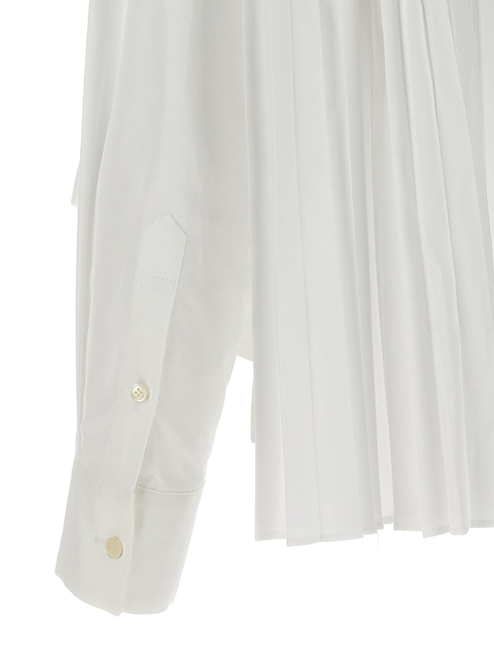 Pleated Back Shirt Shirt, Blouse White