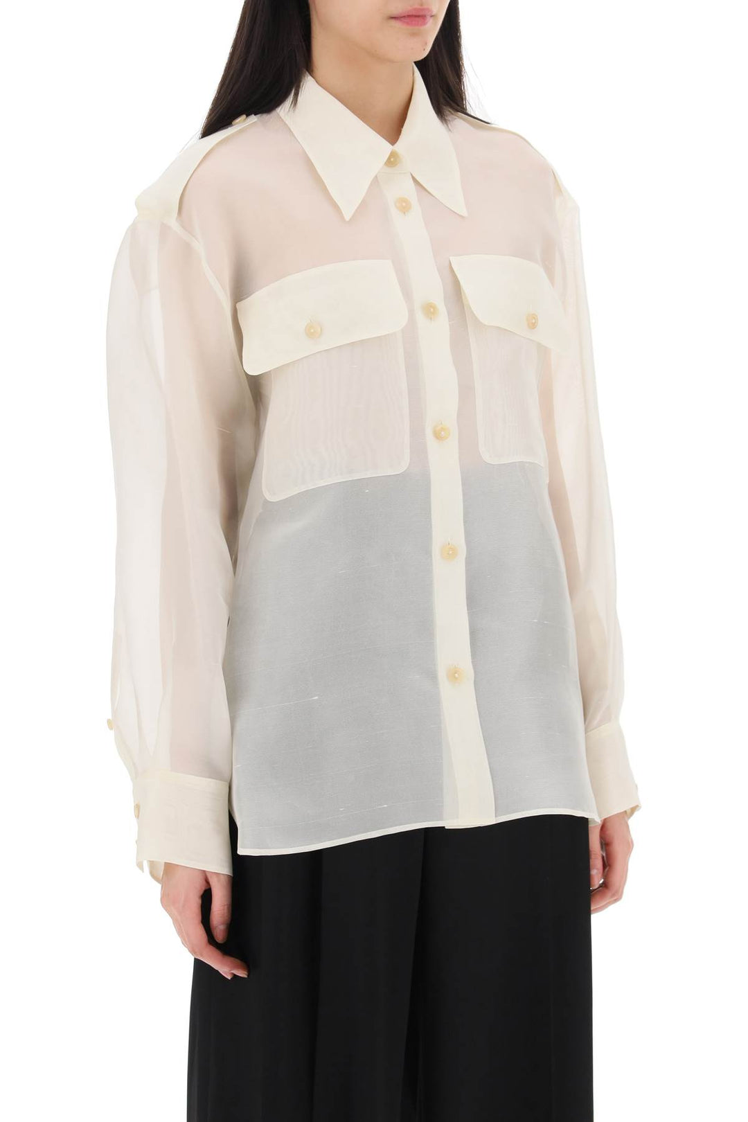 Missa Oversized Organza Shirt - Khaite - Women