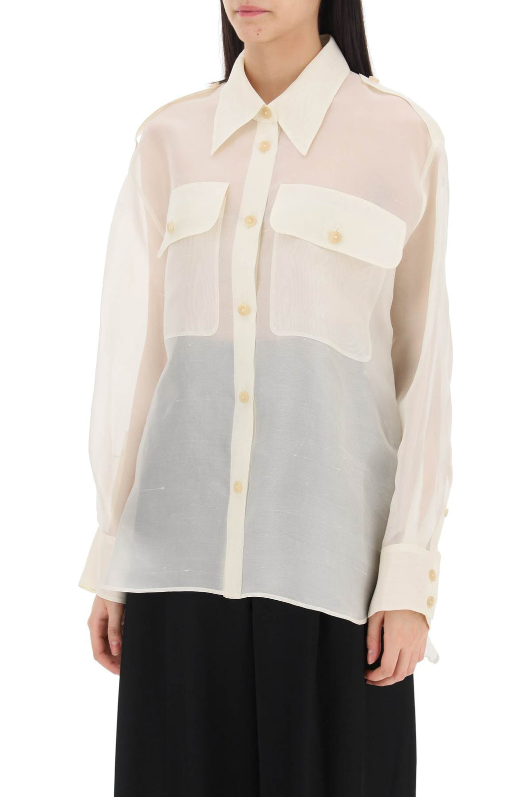 Missa Oversized Organza Shirt - Khaite - Women