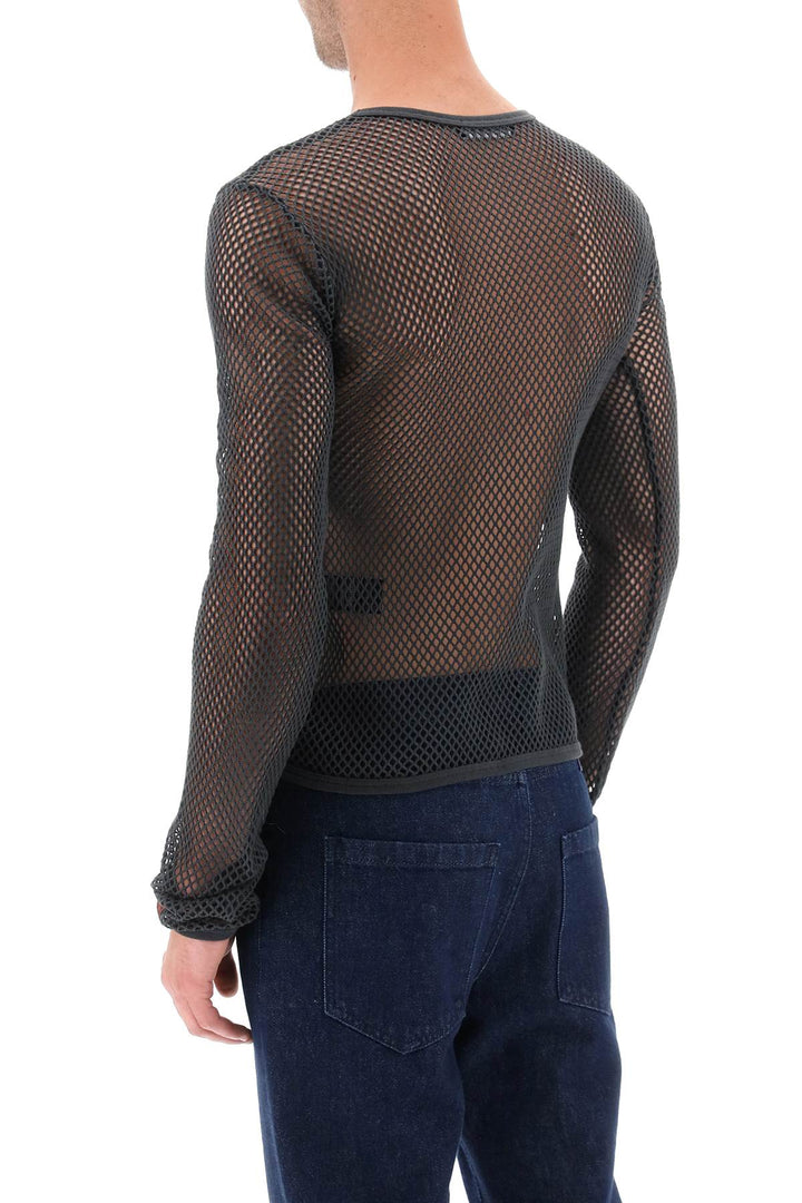 Long Sleeve Fishnet Knit T Shirt - Raf Simons - Men