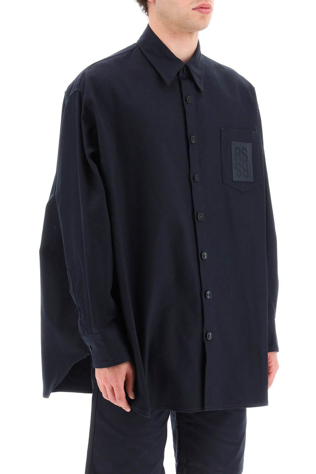 Logo Patch Oversized Shirt - Raf Simons - Men