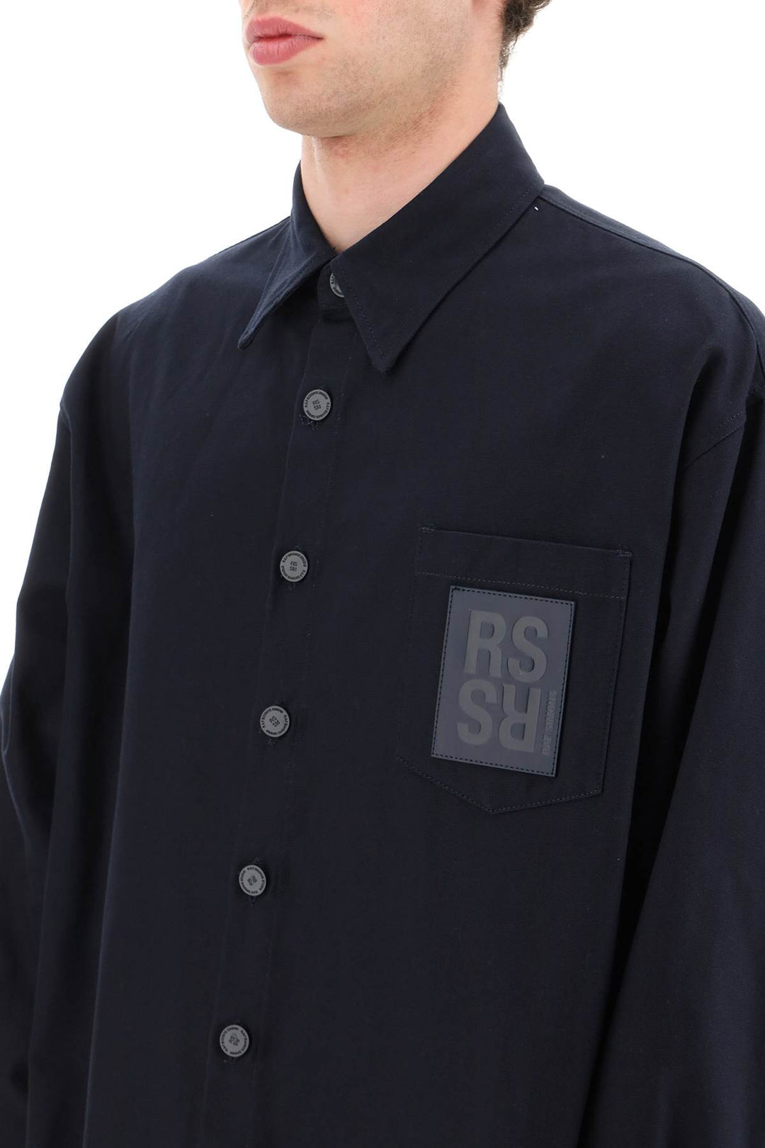 Logo Patch Oversized Shirt - Raf Simons - Men