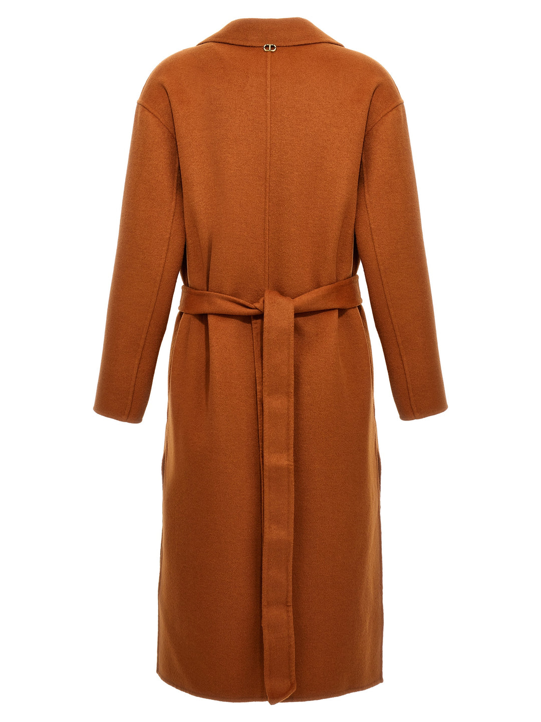 Belted Single Breast Coat Coats, Trench Coats Orange