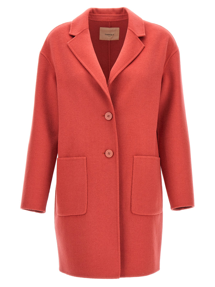 Single Breast Coat Coats, Trench Coats Fuchsia