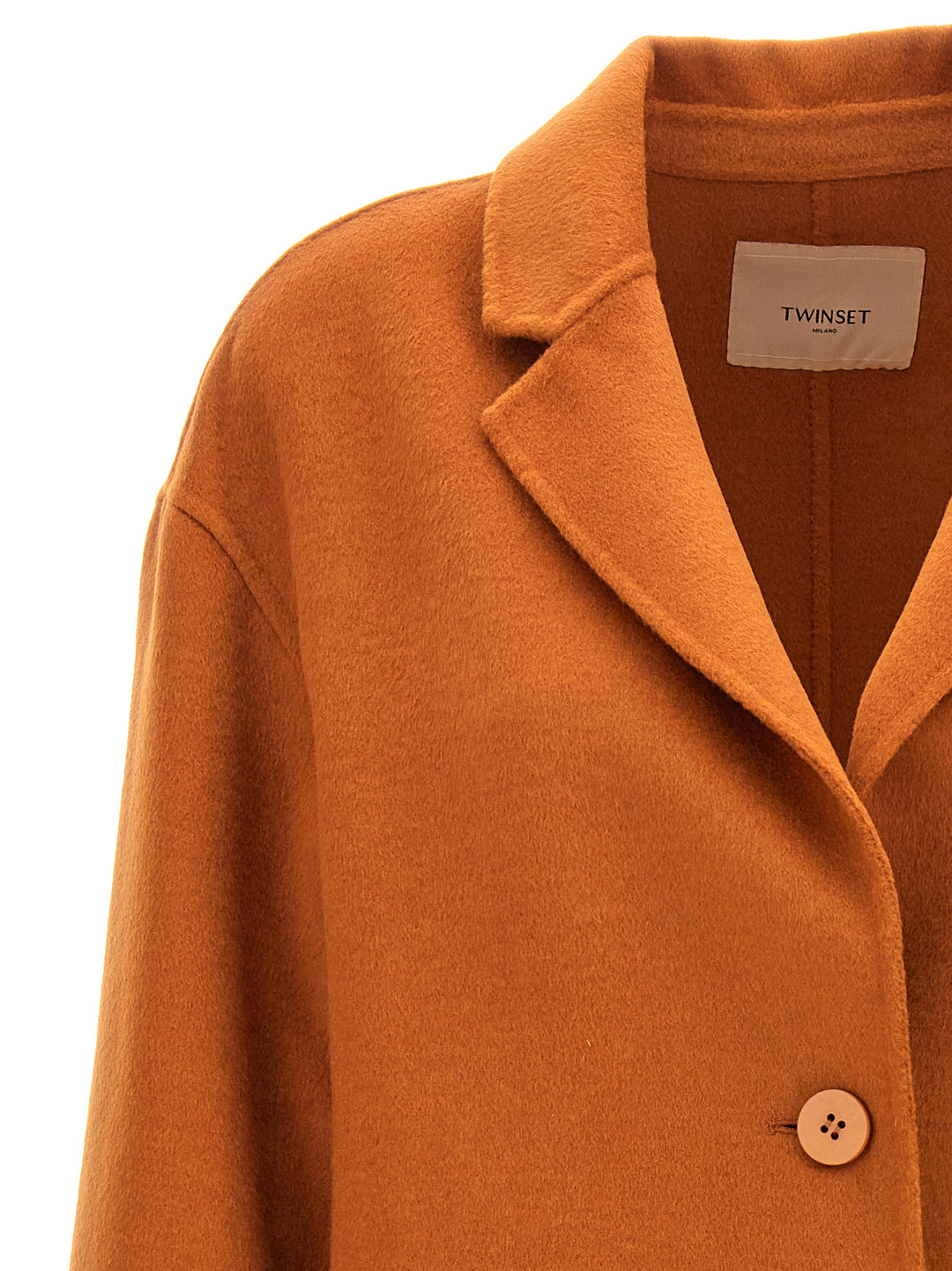 Single Breast Coat Coats, Trench Coats Orange