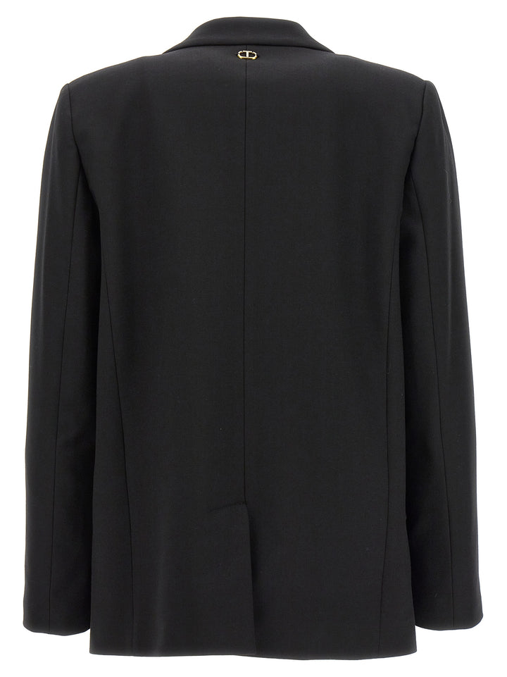 Single-Breasted Blazer Jacket Jackets Black