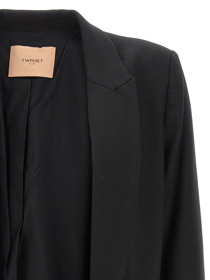 Single-Breasted Blazer Jacket Jackets Black