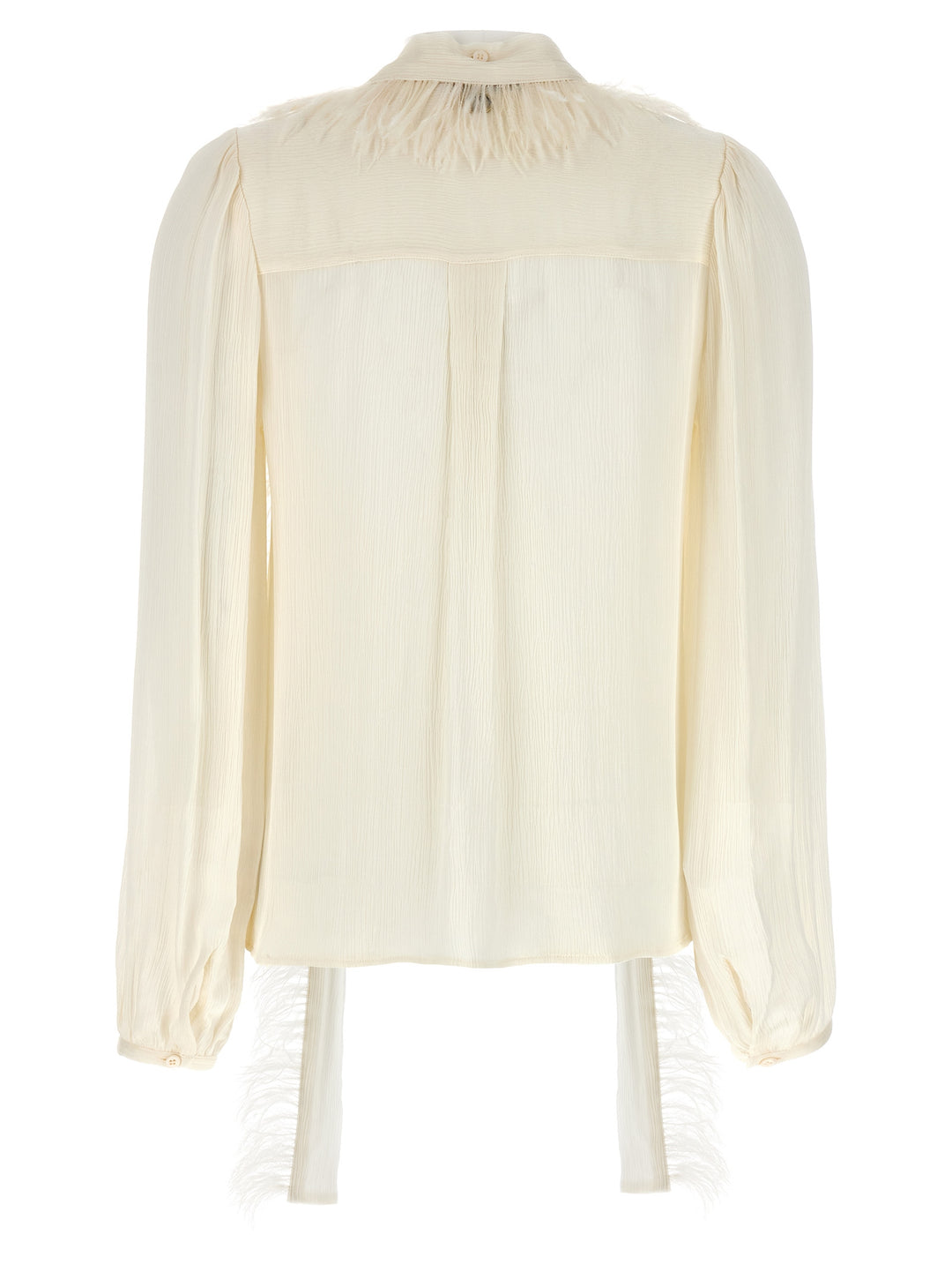 Feather Detail Shirt Shirt, Blouse White