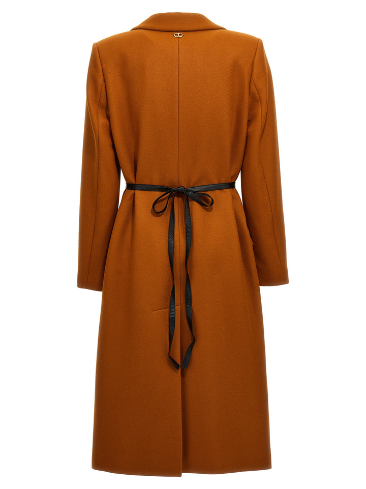 Long Single Breast Coat Coats, Trench Coats Orange