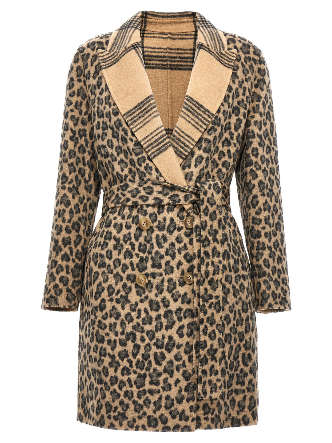 Animalier Coat Coats, Trench Coats Beige